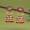 Red Color Meenakari Earrings (MKE1999RED)