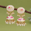 White Color Meenakari Earrings (MKE1999WHT)