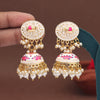 White Color Meenakari Earrings (MKE1999WHT)