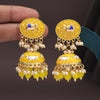 Yellow Color Meenakari Earrings (MKE1999YLW)