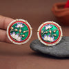 Green Color Meenakari Earrings (MKE2000GRN)