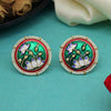 Green Color Meenakari Earrings (MKE2000GRN)