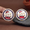 White Color Meenakari Earrings (MKE2000WHT)