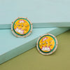 Yellow Color Meenakari Earrings (MKE2000YLW)