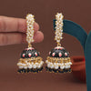 Black Color Meenakari Earrings (MKE2001BLK)