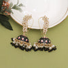 Black Color Meenakari Earrings (MKE2001BLK)