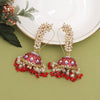 Red Color Meenakari Earrings (MKE2001RED)