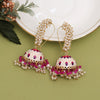 White Color Meenakari Earrings (MKE2001WHT)