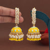 Yellow Color Meenakari Earrings (MKE2001YLW)