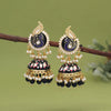 Black Color Meenakari Earrings (MKE2002BLK)