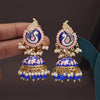 Blue Color Meenakari Earrings (MKE2002BLU)