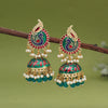 Green Color Meenakari Earrings (MKE2002GRN)