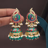 Green Color Meenakari Earrings (MKE2002GRN)