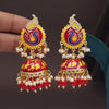 Red Color Meenakari Earrings (MKE2002RED)