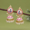 White Color Meenakari Earrings (MKE2002WHT)