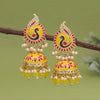 Yellow Color Meenakari Earrings (MKE2002YLW)