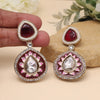 Maroon Color Meenakari Earrings (MKE2004MRN)