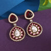 Maroon Color Meenakari Earrings (MKE2004MRN)