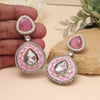 Pink Color Meenakari Earrings (MKE2004PNK)