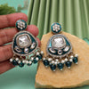 Turquoise Blue Color Kundan Meenakari Earrings (MKE2005TBLU)