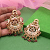 Rani & Green Color Kundan Meenakari Earrings (MKE2006RNIGRN)