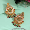 Rani & Green Color Kundan Meenakari Earrings (MKE2006RNIGRN)