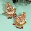 Rani Color Kundan Meenakari Earrings (MKE2006RNI)