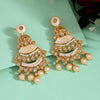 Gold Color Kundan Meenakari Earrings (MKE2007GLD)