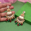 Maroon & Green Color Kundan Meenakari Earrings (MKE2007MG)