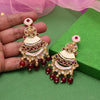 Maroon Color Kundan Meenakari Earrings (MKE2007MRN)