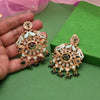 Green Color Kundan Meenakari Earrings (MKE2008GRN)