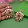 Rani Color Kundan Meenakari Earrings (MKE2008RNI)