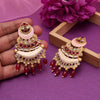 Rani Color Kundan Meenakari Earrings (MKE2012RNI)