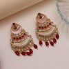 Rani Color Kundan Meenakari Earrings (MKE2012RNI)