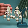 Pink & Pista Green Color Kundan Meenakari Earrings (MKE2014PNKPGRN)