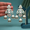 Sky Blue Color Kundan Meenakari Earrings (MKE2014SBLU)