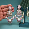 Light Purple Color Kundan Meenakari Earrings (MKE2016LPRP)