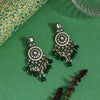 Green Color Kundan Meenakari Earrings (MKE2017GRN)