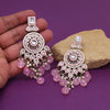 Pink Color Kundan Meenakari Earrings (MKE2017PNK)