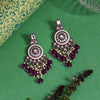 Purple Color Kundan Meenakari Earrings (MKE2017PRP)