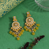 Yellow Color Kundan Meenakari Earrings (MKE2017YLW)