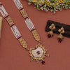 Rani Color Long Meenakari Matte Gold Necklace Set (MKN561RNI)