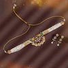 Maroon & Green Color Choker Meenakari Necklace Set (MKN589MG)