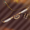 Maroon Color Choker Meenakari Necklace Set (MKN589MRN)