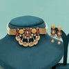 Maroon Color Choker Meenakari Necklace Set (MKN589MRN)