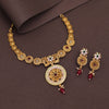 Multi Color Meenakari Matte Gold Necklace Set (MKN592MLT)