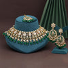 Green Color Kundan Meenakari Necklace Set (MKN593GRN)