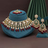 Maroon Color Kundan Meenakari Necklace Set (MKN593MRN)