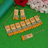 Yellow Color Choker Meenakari Necklace Set (MKN598YLW)