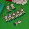 Green Color Choker Meenakari Necklace Set (MKN600GRN)